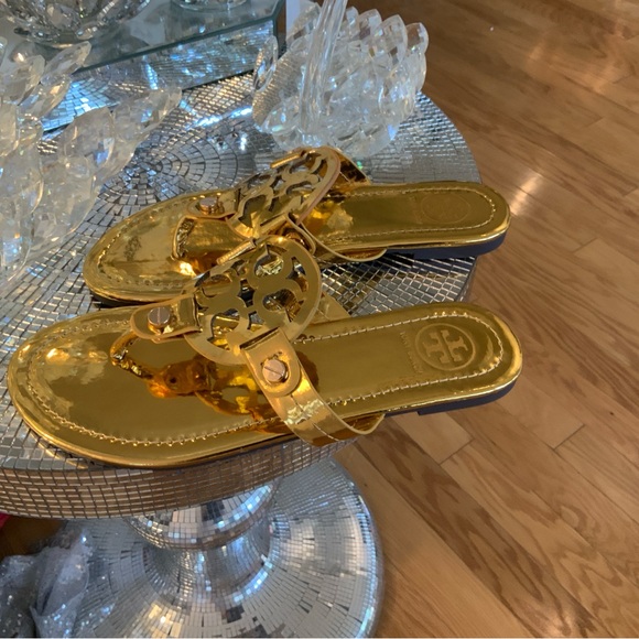Tory Burch Shoes - Tory Burch Metallic Gold Miller Thong Sandals gorgeous